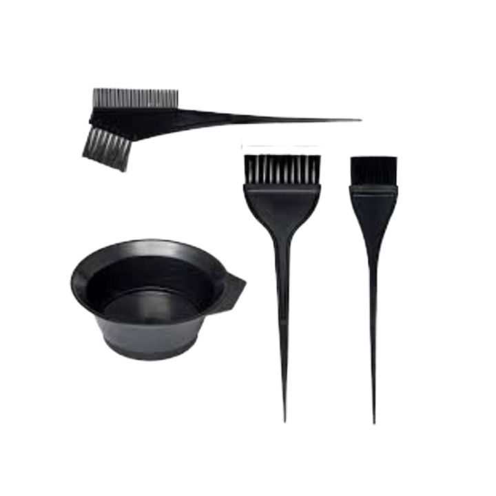 4 PCS Professional Salon Hair Coloring Dyeing Kit Hair Dye Brush and Bowl Set - Dye Brush & Comb/Mixing Bowl/Tint Tool