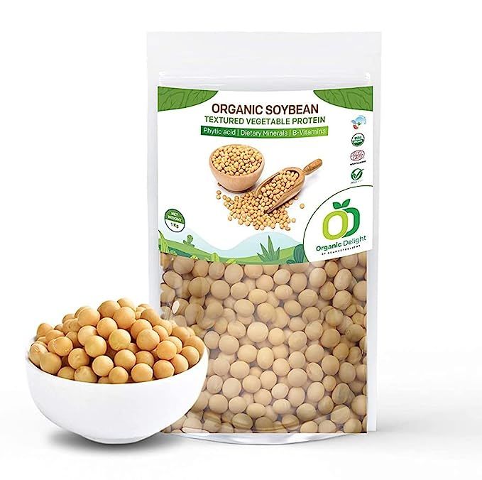 Organic Delight All Natural High Protein Organic Soyabean (1kg)
