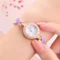 New Fashion Rhinestone Watches Women Luxury Brand Stainless Steel Bracelet watches Ladies Quartz Dress Wristwatches reloj mujer. 