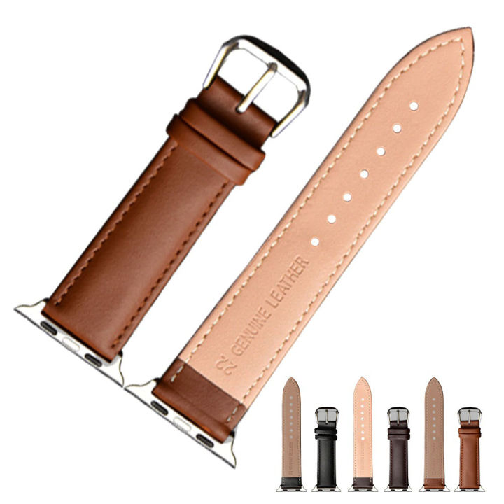 Apple Watch 44mm 45mm 49mm Ultra Watch Leather Strap Band for i-Watch Series 9 8 7 6 5 4 3 SE & Ultra Bands