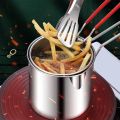 Deep Fryer Set French Fries Pot French Fries Cooker Frying Basket Deep Fryer Pot for Baking Frying Boiling Home Kitchen. 