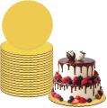 4pcs - 10 Inches Round Cake Boards Set Golden cake base  Round cake board  Cake decorating board Cake stand board  Gold cake plate  Cake presentation board. 