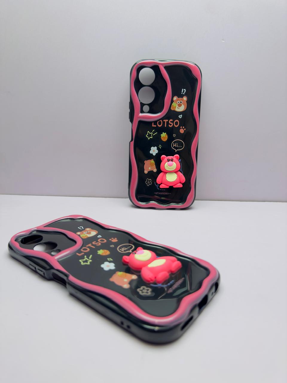 Lahore Mobile Case for Vivo Y17s Back Cover Colorful Wavy Phone Cases - Luxerey Back Cover - Creative Lovely 3D Doll -Girls Back Cover 6