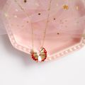 【happy one】Creative fun crumble enamel necklace funny cute childhood clavicle metal Pendant for women. 