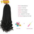 TOMO Box Braids Crochet Hair 14 18 24 Inch 3X Goddess Box Braids Crochet Braids With Curly Ends Ombre Synthetic Braiding Hair. 