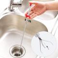 Stainless Steel Hair Catching Drain Cleaner Wire Spring Sink Cleaning Stick. 