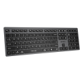 A4tech FBX50C Bluetooth & 2.4G Wireless Keyboard - Rechargeable USB Type C - Multi Device - 2 cm Slim & Lightweight - Scissor Switch Keys - Multidevice Pairs Upto 4 Devices - For PC/Laptop/Tablet/iOS/Android/Smart TV. 