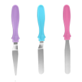 3pc/set Small Cranked Angled Spatula Palette Knife Stainless Steel Cake Cream Knife Spatula Fondant Tools. 