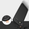 【Miga Plaza】 Back Cover For LG Q6 / Q6 Plus Soft Silicone TPU Phone Case Carbon Fiber Texture Brushed Shell Anti-knock Full Protection Casing. 