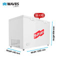 Waves WDFT-313 Double Door Deep Freezer & Fridge - 13Cft - Beige. 