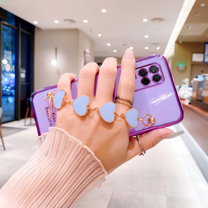 For%20OPPO%20A54%20Back%20Cover%20with%203D%20Love%20Heart%20Wristband%20Chain%20Fashion%20Bracelet%20Shiny%20Plating%20Phone%20Case%20Soft%20Silicone%20Bumper%20Protective%20Cover%20-%20Image%207