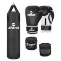 Boxing Kit Pack of 3 – Gloves, Punching Bag & Hand Wraps Bundle | Complete Training Set. 