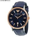 Emporio Armani Black Leather Strap Bronze Casing Black Dial Men s Watch AR 2506 Daraz.pk