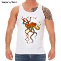 Hot Sales New Fashion Septoid design Men Tank-top Geek Tops Punk Girl Octopus Hair rainbow Printed Hipster Vest. 