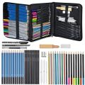 Keep Smiling 0075 Sketching Kit, 75 Pcs for Portrait Professional Graphite Drawing Graphics Set for Sketch Shading Art Craft Artists with Blending Stumps. 