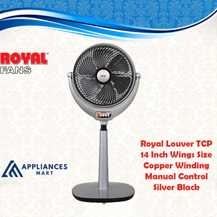Royal Fans Pedestal TCP Louver Fan - Heavy Duty Wire - 14 Inches