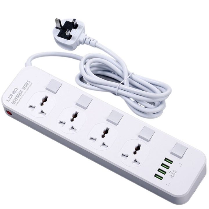 SC4408 Power Socket Extension - 4 Power Sockets & 4 USB-A Ports for ...