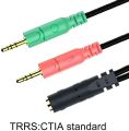 Headset Splitter Cable for PC 3.5mm Jack Headphones Adapter Convertors for PC 3.5mm Female with Headphone/Microphone Transform to 2 Dual 3.5mm Male for Computer Simultaneously Y Splitter Audio. 