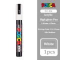 2024 Uni Posca White Markers,Acrylic Waterproof permanente Paint Pen PC-1M 3M 5M POP Poster Advertising Art Supplies posca marcadores Myhappinessisyou. 