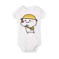 QUBY Theme Baby Cartoon Short Sleeves Baby Onesies QUBY Logo Baby Jumpsuit. 