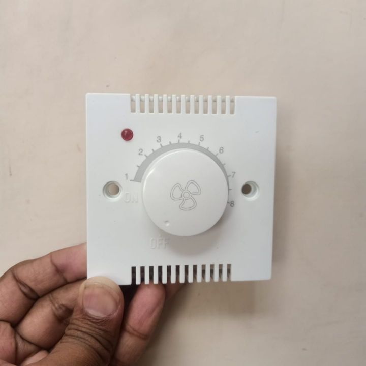 220V Ceiling Fan Speed Control Switch Wall Button Dimmer Switch Stepless Speed