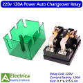 JQX-62F-2Z 120A 220V AC Pure Copper Power Relay for Heavy-Duty Applications Automatic Changeover 8 Pin DPDT Transparent Shell 120A 12V DC Relay by Electrica. 
