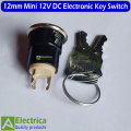 2/5 pcs Stainless Steel Electronic Key Switch ON OFF ON Lock 12mm Power Switch 12*21mm 3 PIN 2 Keys by electrica. 