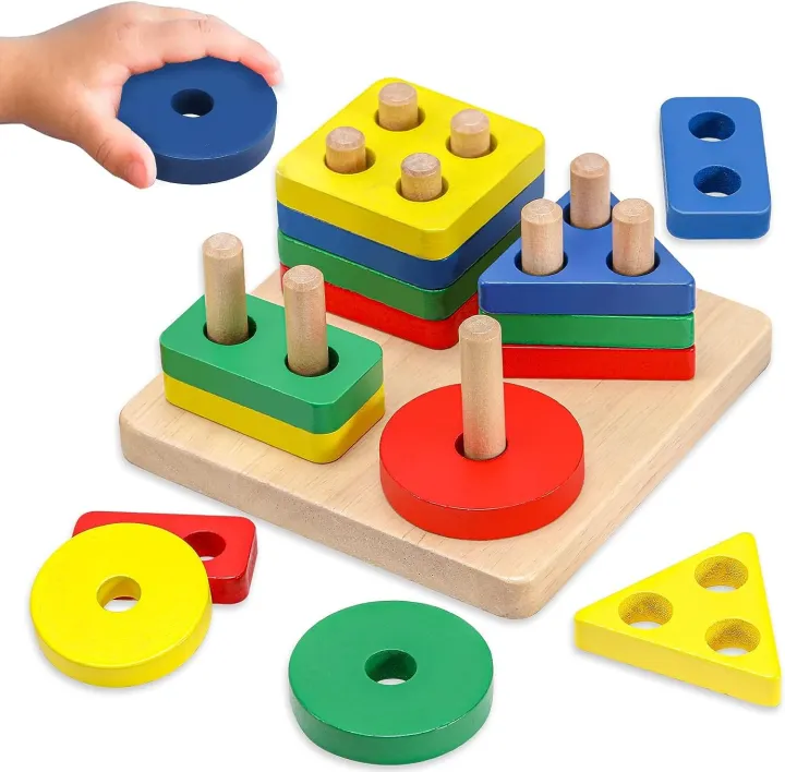 Lewo%20Wooden%20Puzzle%20Toddler%20Toys%20Shapes%20Sorter%20Preschool%20Geometric%20Blocks%20Stacking%20Games%20for%20Kids%20Geometric%20Shape%20Sorter%20Wooden%20Puzzles%20Teaching%20Geometric%20Shape%20Cognitive%20Matching%20Toys%20colorful%20-%20Image%202