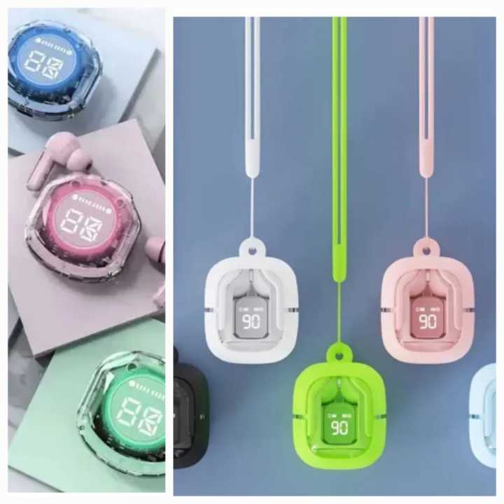 Air 31 AirPods & Air 39 AirPods | Wireless Bluetooth Earbuds with Silicone Pouch – True Stereo Sound, Built-in Mic, Type-C Charging Case – Available in White, Black, Pink, Green, Blue.
