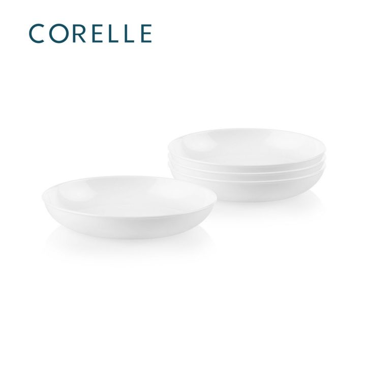 (Pack of 4) CORELLE 30-ounce Versa Meal Bowls - Winter Frost White (Open Stock)