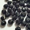 Crystal black beads 50 beads pack. 