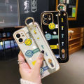 dienya For Oneplus Nord CE 2 Case With Wristband Cartoon Cute Emoticon  New Design Thin Shockproof Phone Case Pattern Plating Silicone Casing Full Cover Camera SoftCase Protection Cases. 