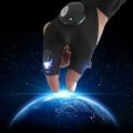 TE Multi-Function LED Flashlight Glove Showing 3 Fingers Cotton High Brightness Illumination Outdoor Sports Lighting Gloves. 