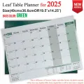 Table Planner for the year 2025 for Monthly, Weekly and Daily planning by Leaf Diaries. 