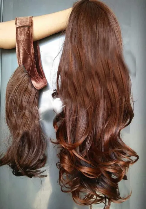 Half%20head%20hair%20extensions%20with%20separate%20front%20bangs-golden%20brown%20-%20Image%202