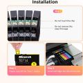Hicorch Replacement for Epson T0711 T0712 T0713 T0714 T0715 cartridges, compatible with Epson Stylus SX100 SX218 SX415 SX515W SX200 DX4000 DX4050 DX88 400 DX. 8450  Pack-5 (2-Black, 1-Cyan, 1- Magenta, 1-Yellow). 