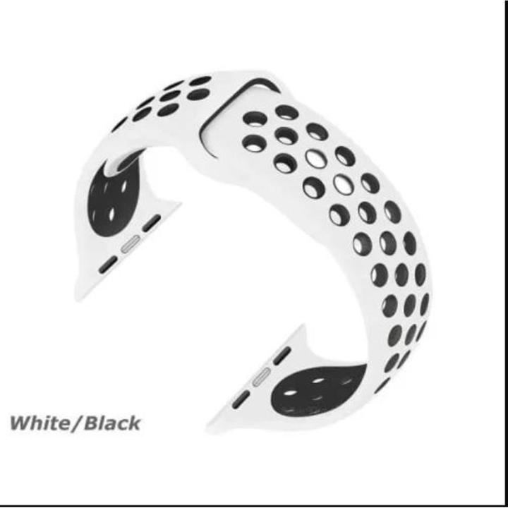 Silicone Breathable Nike Sport Strap for iWatch Series 1.8 44mm 45mm 49mm Adjustable Soft Band