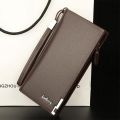 Men's Slim Leather Wallet | Lightweight Long Wallet with Multi-Function Card Holder Design | Business Clutch Purse for Men | High-Quality Genuine Leather Wallets with Large Capacity | Stylish Zipper Pouch and Coin Holder | Smart Trifold Wallet. 