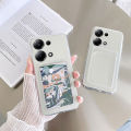 For Redmi Note 13 Pro 4G Case Transparent Soft with Wallet Clip Precise Hole Position Lens Protection for Redmi Note 13 Pro 4G Back Cover. 