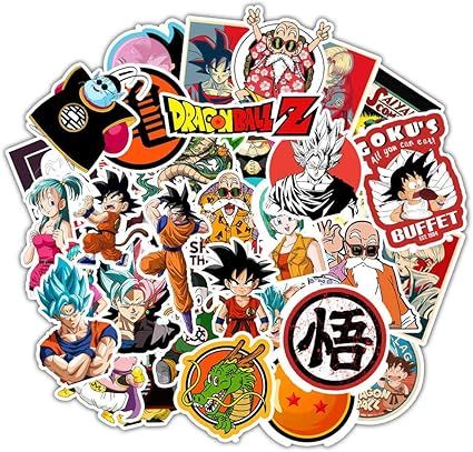 Goku Sticker Chart Dragon Ball Z Stickers ( 50 Pcs ) Goku Stickers/Goku Super Saiyan Anime ...