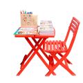 WF    Foldable Table Chair Set, Desk And Chair, Kids Computer Table Set - Foldable Table Chair Set For Kids And Toddlers – Foldable Table Chair Durable Study Table , Portable, Lightweight, and Space-Saving Table Chair Set. 