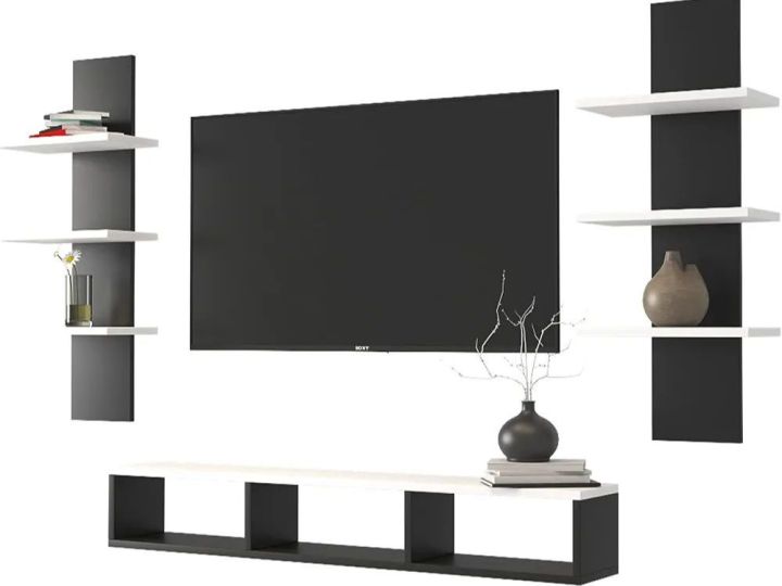 Wall%20Mounted%20Tv%20Unit%20With%20Wall%20Shelves/Tv%20&%20Entertainment%20Units/Wall%20Mounted%20Tv%20Unit/Tv%20Stand%20For%20Wall/Setup%20Box%20Stand%20For%20Living%20Room%20Bedroom%20Home%20Decor%20-Black,%20white%20brown%20Engineered%20Wood%20-%20Image%206