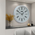 Hitco White Round Wall Clock For Office And Home - Black Number Circle Clock Wall Stylish - Step Movement Wall Clocks - Wall Clocks For Bedroom Decorating Item - Wall Clock For School / Hospital / Home / Office. 