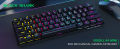 Black Shark Sixgill K4 RGB Backlit Wired Mechanical Gaming Keyboard, 60%, Blue Switches, Anti-Ghosting, Type-C Detachable. 