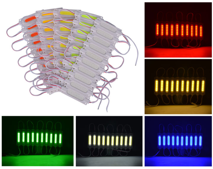 (Pack of 3) Super Bright COB LED Module 12V 2W Injection LED Module Waterproof Advertising Design LED Lamp for Sign Shop Banner Light