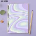 Purple Simple - A4 Spiral Notebook with Plastic Sheet. 
