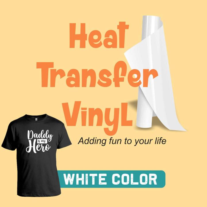 Best Quality Heat Transfer Vinyl HTV , White 1 Sheet 10" x 36” for Iron On T-Shirts