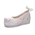 Yuying 2023 New Style Paired with Hanfu Female Embroidered Elevated Bow Shoes Upright Headed Ancient Student Shoes. 