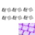 10 Sets Transparent Keycaps Gray Buttons Double-layer Keycaps Removable Industrial Keycaps Sticker Keycap Keyboard Switch. 
