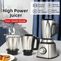 SUPEREST Best Juicer Blender Machine Set 3 in1 Stainless Steel Body Heavy Duty Blender Germany Brand -1000Watts Powerfull Motor / 6 Sharp Blades For Ice Crushing,smooothies,Soybean,etc Blender Choper, Grinder | SILVER. 